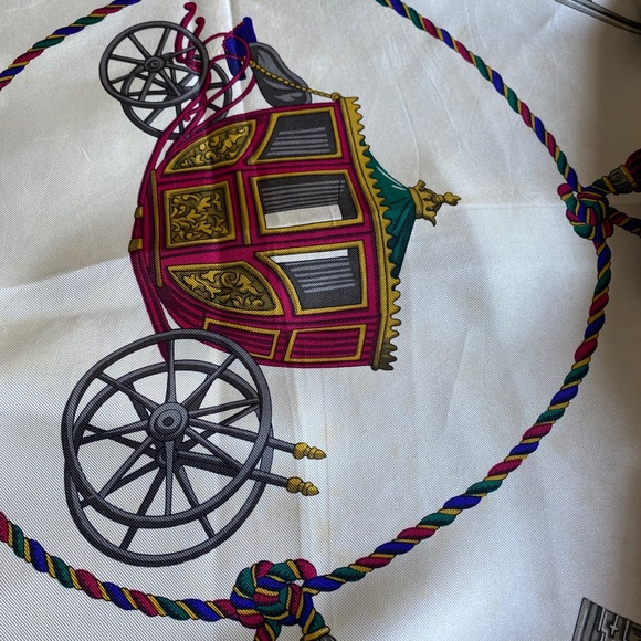 Felix Buhler silk scarf, 100%silk 35X35 - Picture 3 of 9